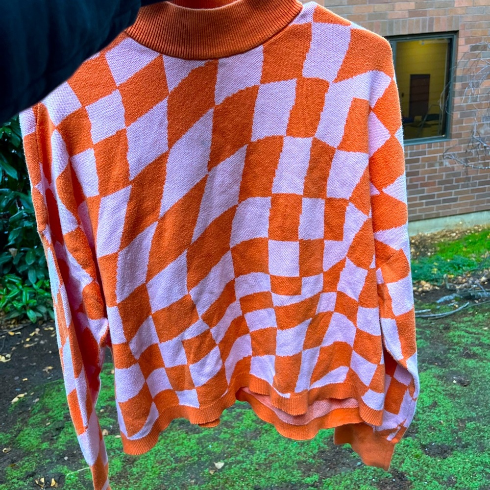 Trippy Checkerboard Sweater